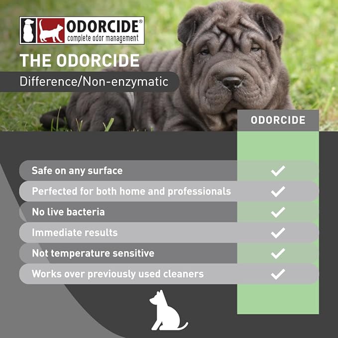 Odorcide Fresh Scent Odor Eliminator Concentrate – Odor Eliminator for Strong Odor on Carpet, Hardwood, & More – Smoke, Sweat, & Pet Odor Eliminator for Home w/Non-Enzymatic Formula, 1 Gallon