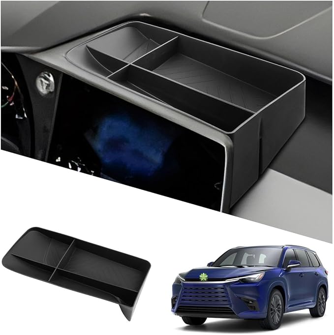 2024-2026 TX350 Behind Screen Organizer for Lexus TX 350 Accessories TPE Dashboard Storage Tray Compatible with 2024 2025 2026 Lexus TX(TX350/TX 350 Premium/TX 500h F Sport /TX 550h+/TX 550h+ Luxury)