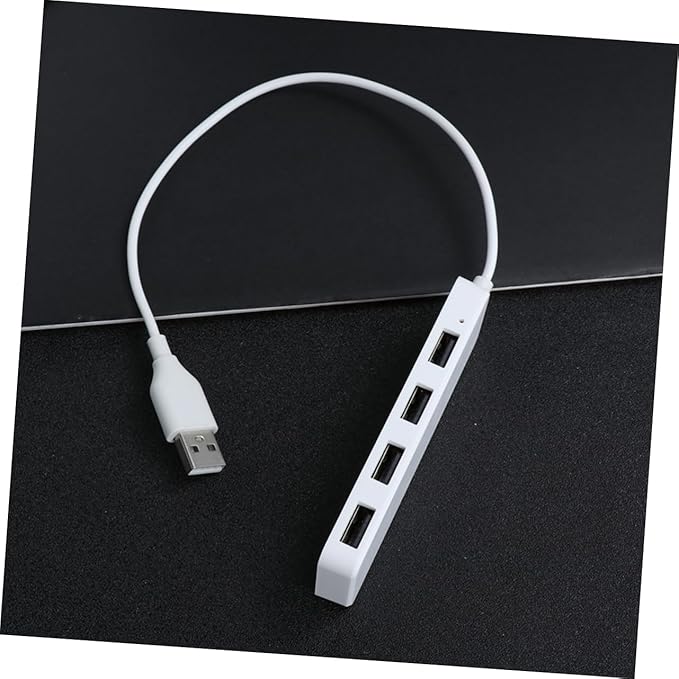 OSALADI 2pcs High- USB Hub Adapter for Laptop and Pc USB Extension Splitter Hot Support White Compatible Multiple Devices for Charging and Data Transfer