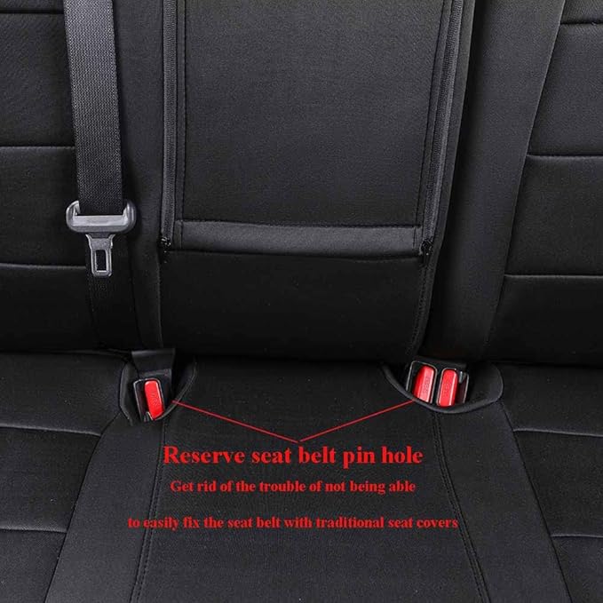 EKR Rav4 Seat Covers Custom Fit for Toyota Rav4 (Hybrid) Woodland/Limited 2026,Car Seat Cover Full Set for SUV,Neoprene(Black)