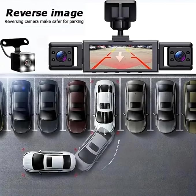 Dash Camera for Car Dash Cam Front Rear Left Right 4-Channel Dashcam 2K Full HD, 360° All-Round Protection, Car Security Video Recording, Night Vision, G-Sensor, Loop Recording