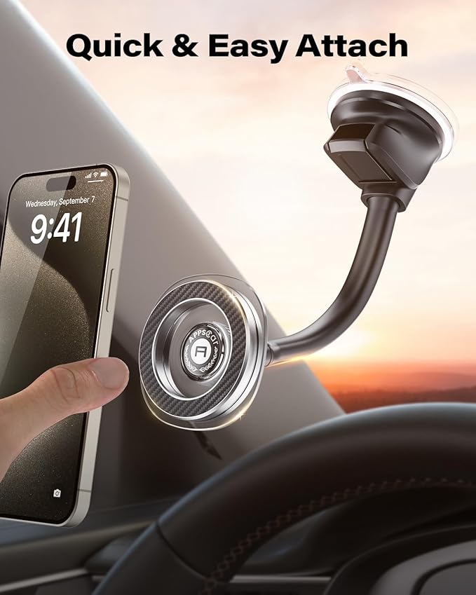 APPS2Car for Magsafe Car Mount, Magnetic Car Phone Holder Mount Fit for iPhone 17/16/15/14/13/12 Series/Magsafe Case
