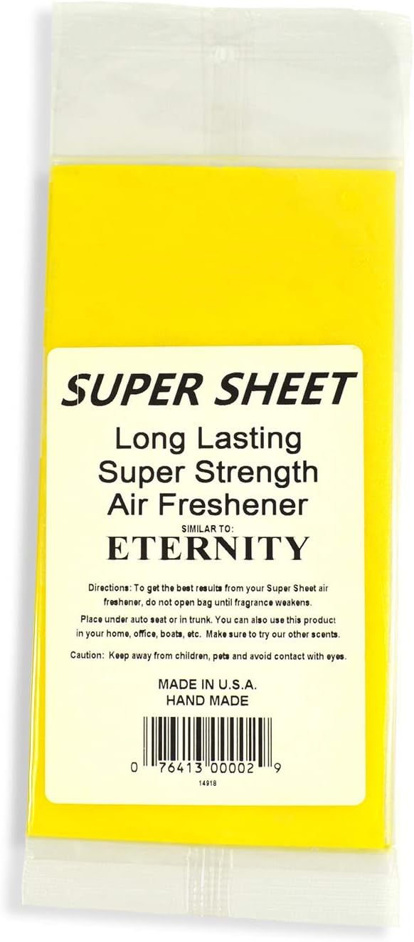 Super Sheet Small (7.5"x3.75") Under Seat Car Air Freshener (Eternity)