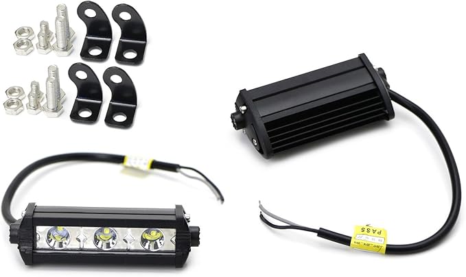 iJDMTOY Xenon White 3-Chipset High Power LED Daytime Running Light Kit Compatible with Behind The Grille or Lower Bumper Insert Area