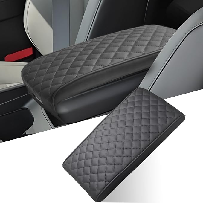 Center Console Cover for Santa Fe 2026 2025 2024 - Soft Armrest Pad Cushion Middle Console Cover for Hyundai Santa Fe 2024 2025 2026 Interior Accessories - Black