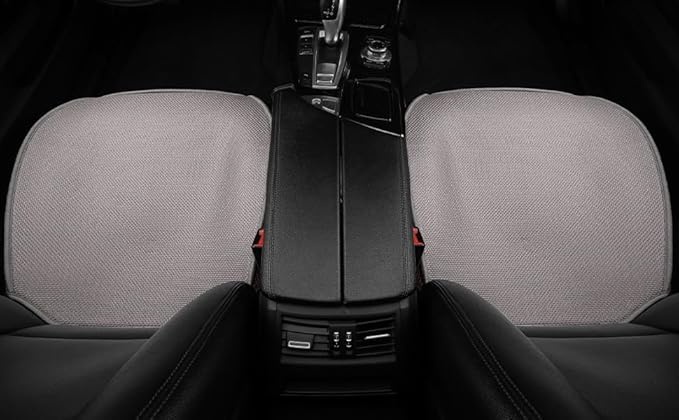 2pcs All-Season Car Seat Wraps Grey - Breathable Car Seat Covers with Anti Slip Bottom - Durable Auto Seat Cushions Universal Fit for Vehicles Cars SUV Trucks Front Seats