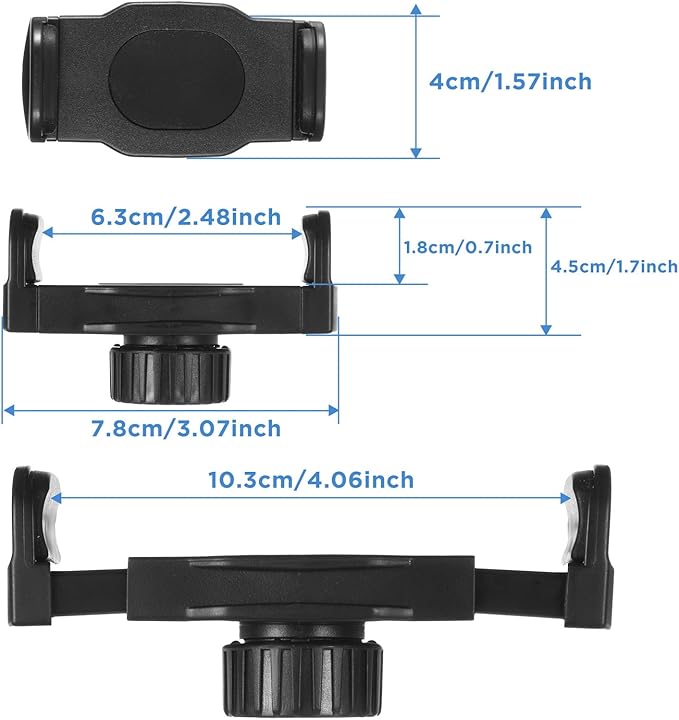 2 Pack Ball Mount Phone Holder Clip 17mm Ball Mount Clip Balls Joint Connector Socket Replacement Rotating Balls Head with Fixed Nut for Car Wireless Charger Cellphone Clamp Selfie Hose Stand Bracket