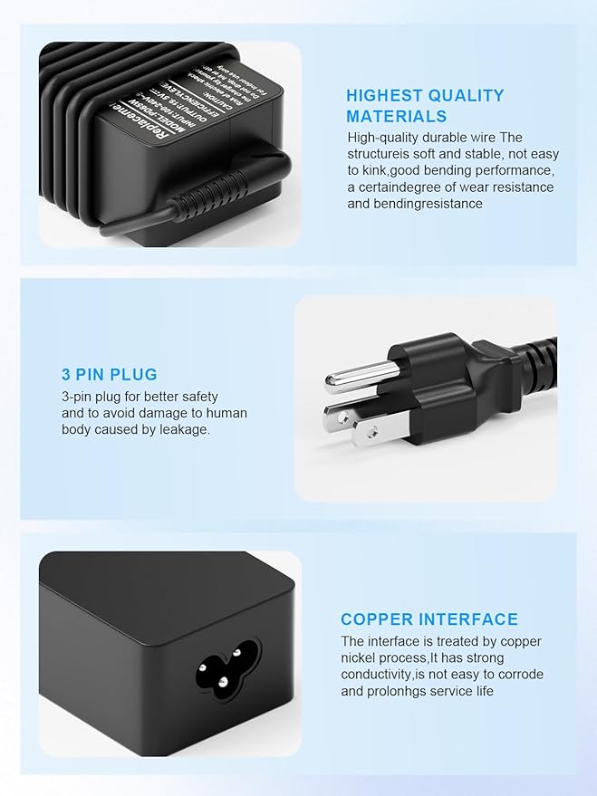 65W USB C AC Power Adapter Charger for NOCO Boost X Series GBX45 GBX55 GBX75 GBX155 Portable Jump Starter Power Supply Cord