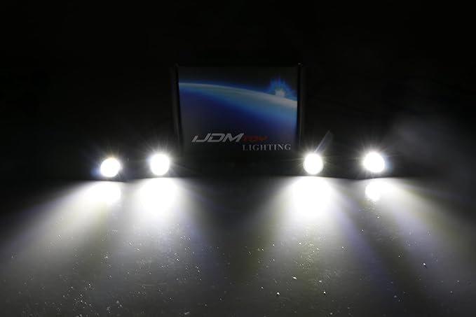 iJDMTOY 20pc Set Xenon White LED Front Bumper Valance Accent Running Light Kit/LED Air Dam Light Kit, Compatible with Dodge/Chevy/GMC HD, Ford Super Duty Trucks or Semi Trucks