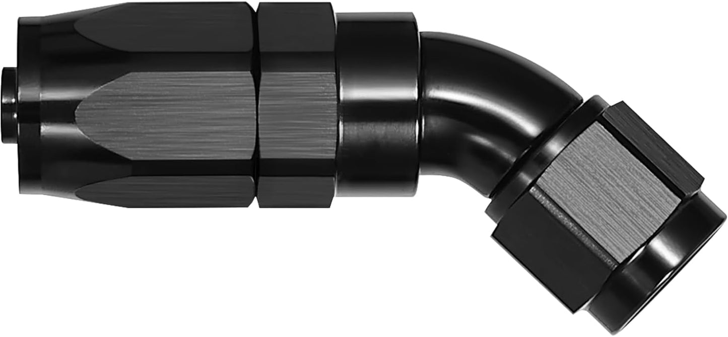 EVIL ENERGY 10AN 45 Degree One Piece Full Flow Hose End Fitting Swivel For CPE Braided Hose