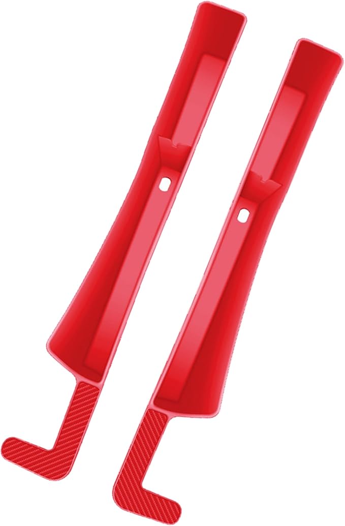 2PCS Car Seat Gap Filler, Anti-Drop Vehicle Console Crevice Blocker with 2 Storage Areas, Seat Side Seam Organizer Plug from Droping, Universal Automotive Interior Accessories (Red)