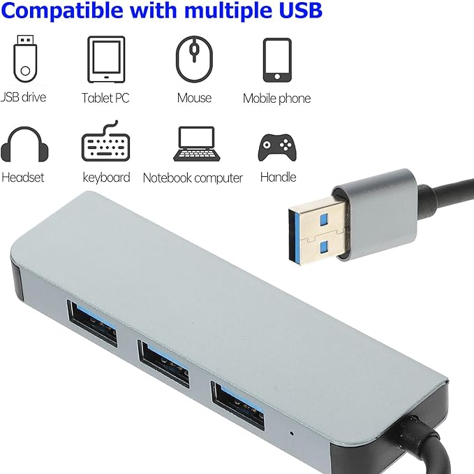 Angoily USB Hub USB Splitter High-Speed Data Expander for Laptop Desktop Computers Keyboard Mouse Webcam Printer