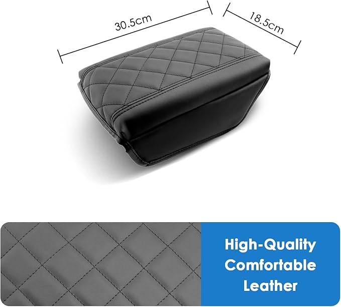 2025 2026 Sportage Console Cover for Kia Sportage (LX/EX/X-Line/SX/SX Prestige/X-Pro/X-Pro Prestige), Waterproof &Cushion Leather Armrest Cover 2026 2025 Sportage Hybrid Accessories - Padded
