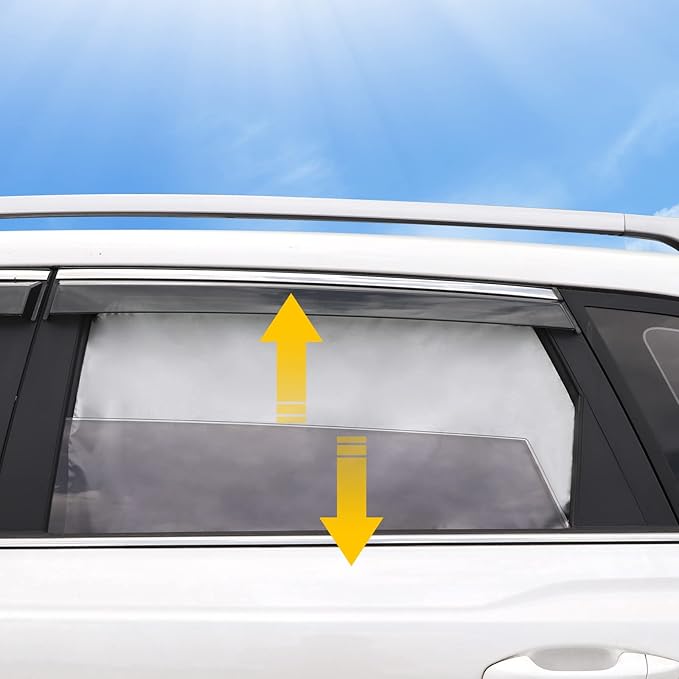 Car Window Shades for Side Window (2 Pack) - Car Window Shade for Baby - 31.5 * 20 in - with 10 M40 Magnets - Block Heats and UV Rays