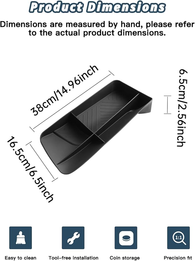 Ruiya For Lexus TX Center Console Organizer for Lexus TX 350 Accessories Double Layer Armrest & Dash Storage Tray Compatible with 2024 2025 2026 Lexus TX (TX350/TX500h+/TX550h)(3Packs)
