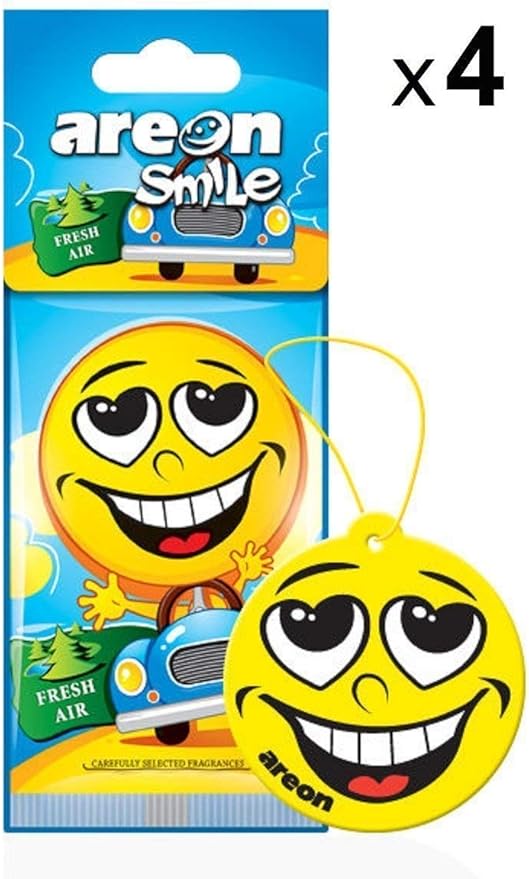 AREON Smile I Design Hanging Car Air Freshener I Assorted Scents (24 Pack)
