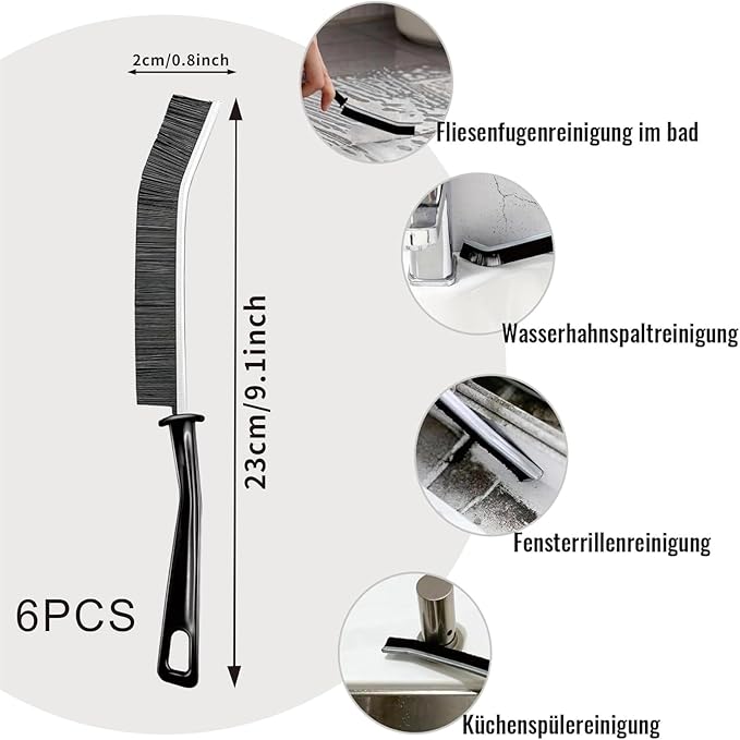 18Pcs Crevice Gap Cleaning Brush,Door Window Track Groove Corner Crevice Cleaning Brushes for Cleaning Window Grooves, Bathroom, Toilet Corner, Kitchen, Faucet, Sink(18PCS)