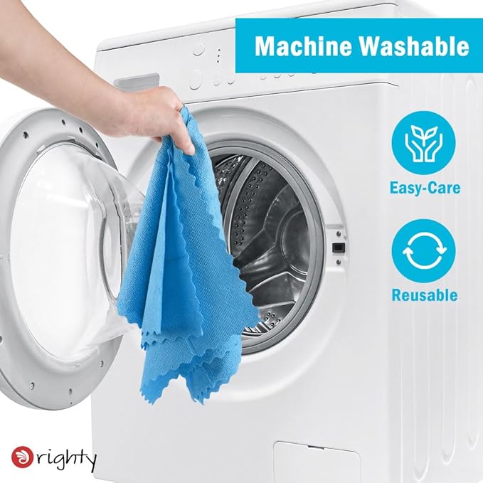 Orighty Cleaning Cloths, Shop Towels 100 Pack, Shop Rags Reusable, Microfiber Cleaning Rags Bulk for Cars, Multi-Purpose Lint Free Towels for Automotive, Mechanic, Kitchen, 11.5’’ x 11.5’’, Blue
