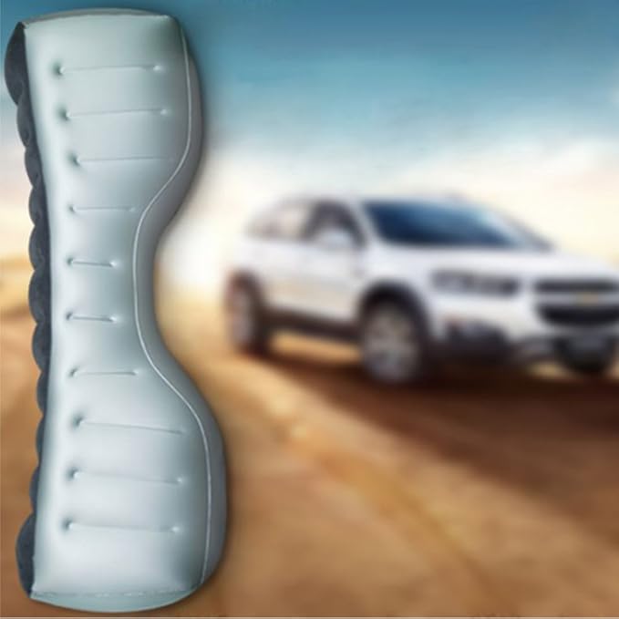 FMS Car Travel Inflatable Mattress Back Seat Gap Pad Mattress Air Bed Cushion Camping Air Couch (Blue)