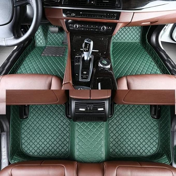 Custom Making Car Floor Mats Compatible with Audi BMW Mercedes-Benz Toyota Lexus Honda Infiniti Nissan Hyundai Kia All Models 2005-2026 (Green)