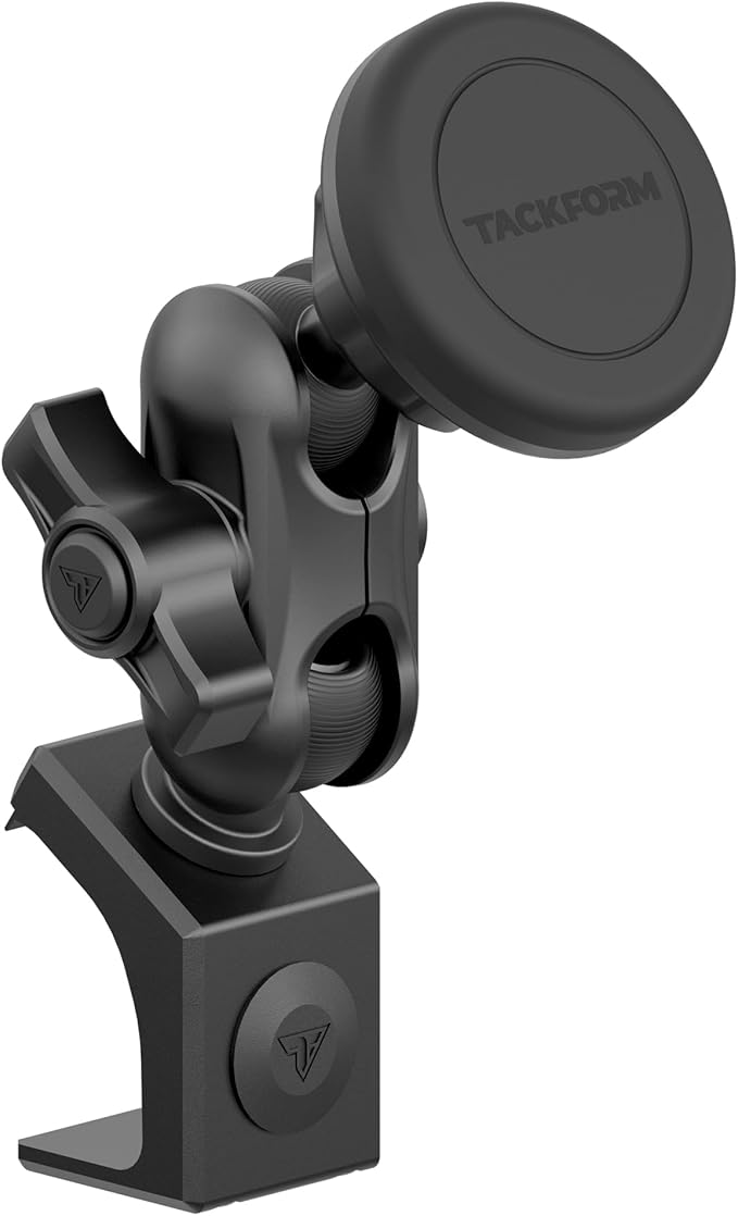 Tackform Link Phone Mount with Top Dash Clip - Compatible with 2021-2025 Ford Bronco | Aluminum | Zero Slip, Anti-Scratch | Universal Magnetic Phone Holder | 2" Arm | Black | (NOT MAGSAFE Compatible)