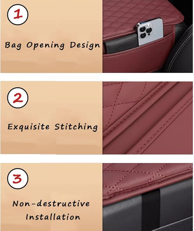 Car Armrest Cushion for Mazda CX-30 2019–2025 2026 DM,Multifunctional Car Armrest Heightening Pad,Car Center Console Cover,Waterproof Nappa Leather Arm Rest Protector,Brown