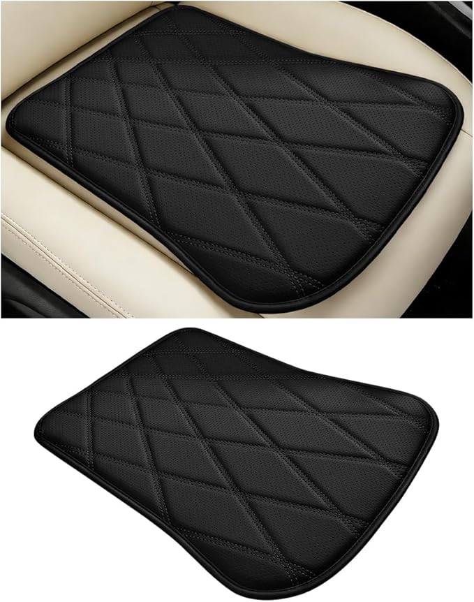 Car Seat Cushion, Comfortable Sciatica & Lower Back Pain Relief Vehicle Driver Seat Pillow, Auto Interior Chair Protector, Universal for SUV Automobile Truck (Black)