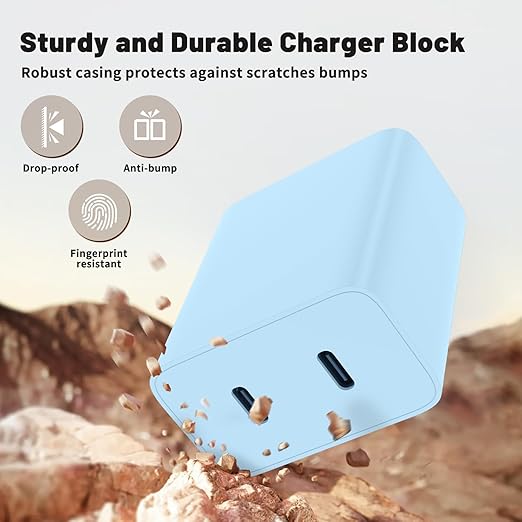 45W Dual Port Super Fast Charger with Long USB C to C Cable 10ft,Type C Wall Charger Block and Android Phone Charging Cord for Samsung Galaxy S26 Plus/S25 Ultra/S25+/S24+/S23+/S22+/S21/S20/Note 20/10+
