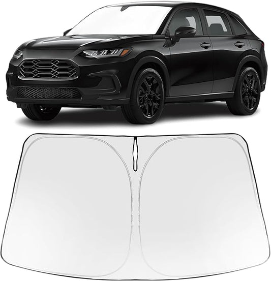 Proadsy 2026 Upgrade Windshield Sun Shade Custom Fit Honda HRV 2023-2026 Foldable Front Sunshade Protector Sun Visor Blocks UV Rays Keep Car Cooler Accessories