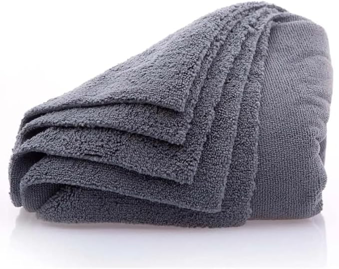 WORK STUFF Gentleman 5-Pack | Microfiber Car Detailing Towels (Grey)