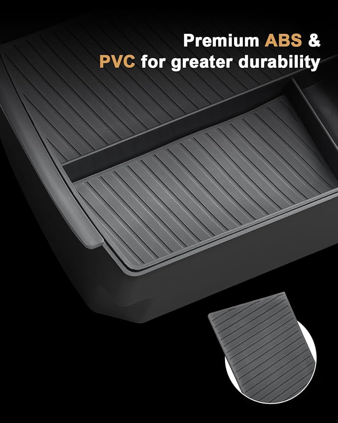 2026 Tucson Center Console Organizer - 2 Pcs Double-Layer Armrest Box Organizer+Lower Center Console Tray for 2025-2026 Tucson(Limited)/Tucson Hybrid - ONLY Fit 2025-2026 Tucson with Electronic Shift