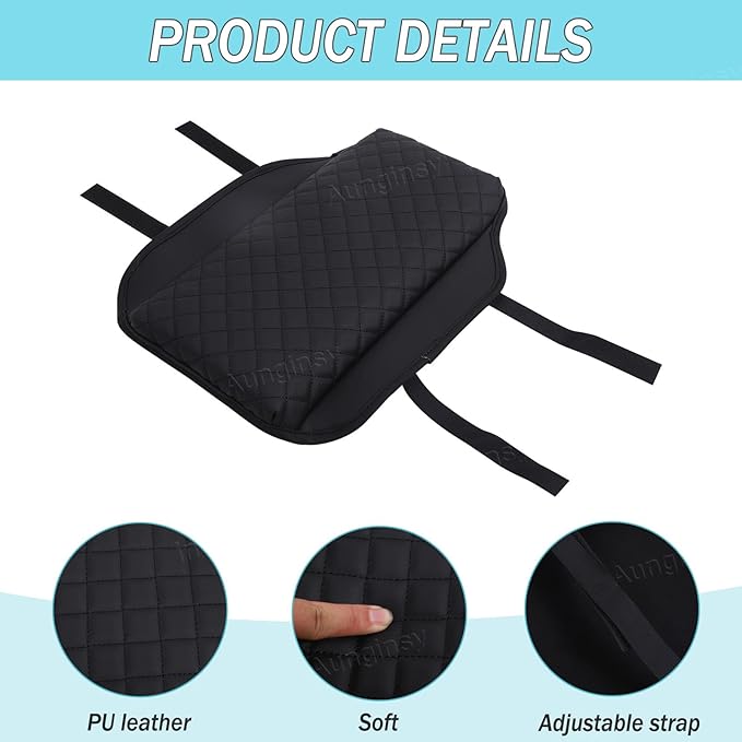 Aunginsy Leather Center Console Protector Cover Compatible with Toyota Crown Signia 2025/Crown 2023-2026, Car Center Console Armrest Seat Box Cover Cushion Lid Pad Waterproof Anti-Scratch Accessories