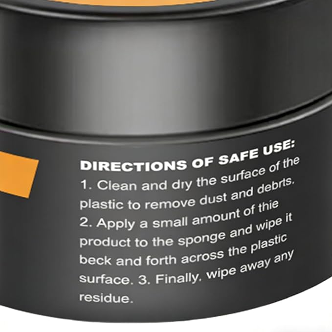 Car Trim Restorer, 50g Long-Lasting Scratch Repair Cream, Car Interior Cleaner with Sponge for Automotive Dashboard Leather Restoration Detailing Maintenance