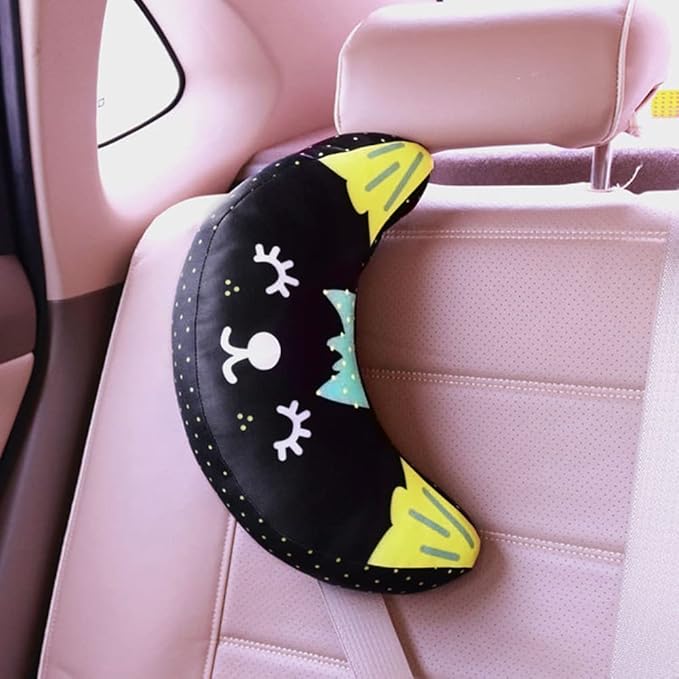 Kids Seat Belt Pillow Soft Car Seat Neck Support Pillow Pad Safety Belt Strap Cover Headrest Travel Cushion for Auto Airplane Pushchair