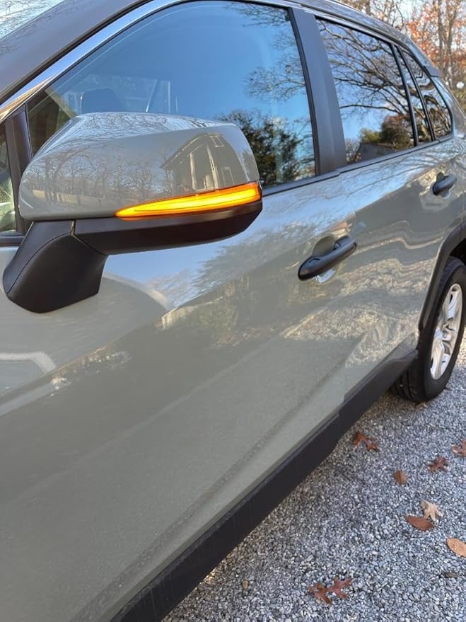 iJDMTOY Clear Lens Dynamic Sequential Blink/Flow Full LED Side Mirror Turn Signal Light Assembly Kit Compatible with Toyota 2016-2023 Tacoma, 2019-2025 RAV4, 2020-up Highlander, etc