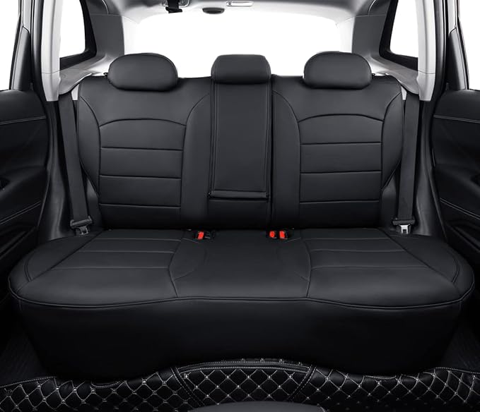 coverdream Forester Leather Seat Covers Custom Fit for 2019-2024 Subaru Forester SUV Seat Cushion,Fully Covered,Airbag Compatible Waterproof Car Seat Protector (Full Set,Black)