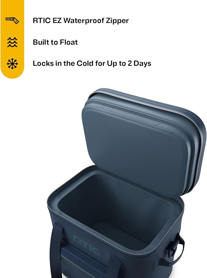 RTIC 30 Can Ultra-Tough Soft Cooler Pro, Insulated, Waterproof, Leak Proof, Portable Floating Bag for Beverage, Drink, Lunch, Outdoor, Beach, Car,Camping, Picnic, Fishing, Boat