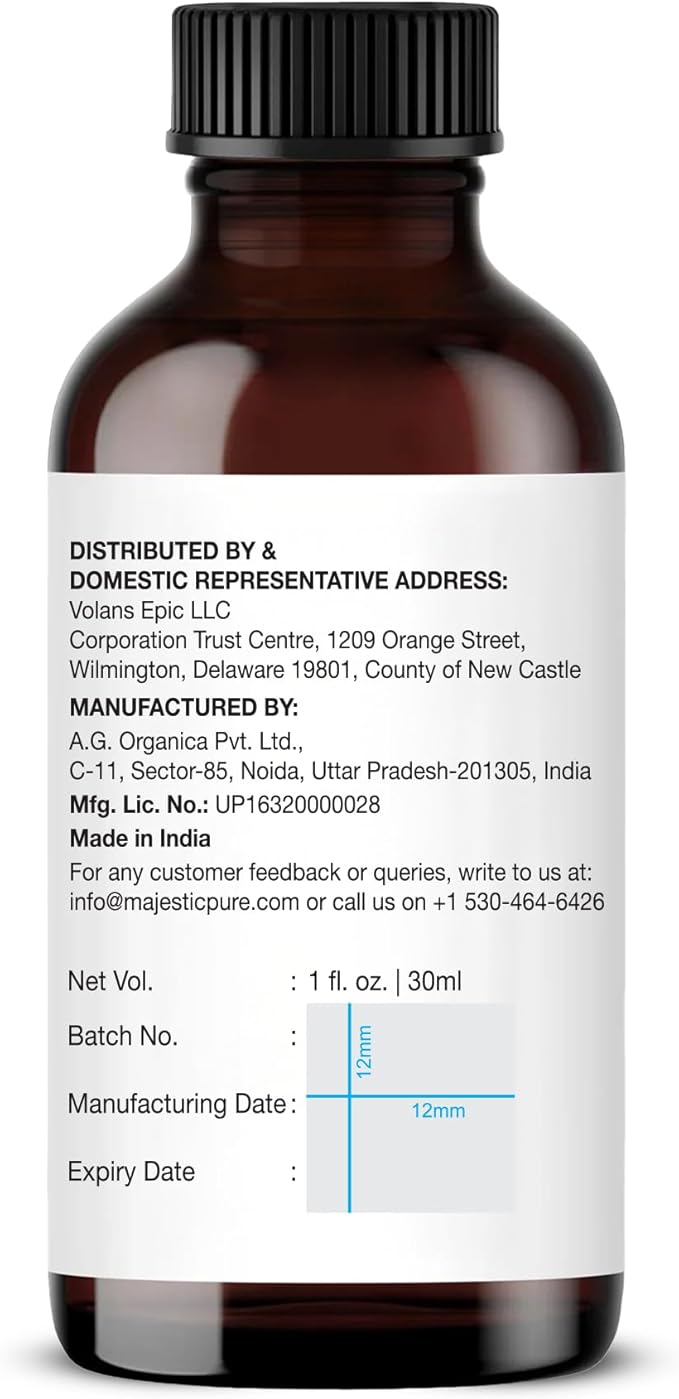 Majestic Pure Essential Oil with Glass Dropper - 100% Pure and Natural - Essential Oils for Diffuser, Aromatherapy, Soap and Candle Making, Cassia Essential Oil, Cassia Oil, 1 Fl Oz