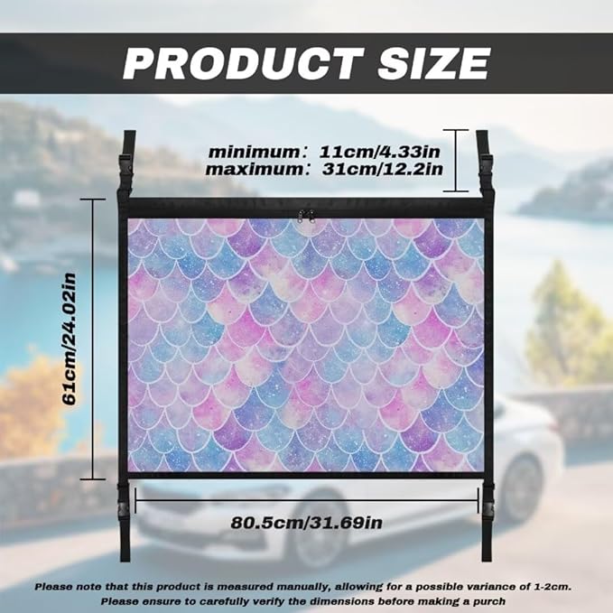 Blue-Purple Scales Car Roof Storage Bag Car Roof Seat Organizer All Car Storage Organizers Inner Car Accessories Compatible with Most Vehicles