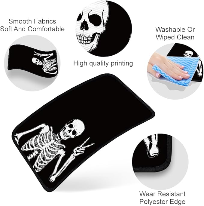 1pc Center Console Armrest Cover Pad 12.6x7.5 inch Skull Neoprene Car Armrest Cushion Waterproof Armrests Seat Box Cover Protector for Universal Cars Vehicles SUVs