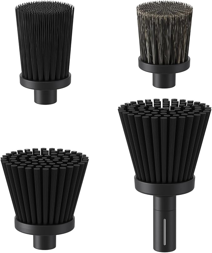 4 PCS Replacement Brush Heads for Fanttik Flip G10 Nano HomeCare & AutoCare Cordless Electric Spin Scrubber, Accessories for Steering Wheel, Door Handles & Frames, seat Belts