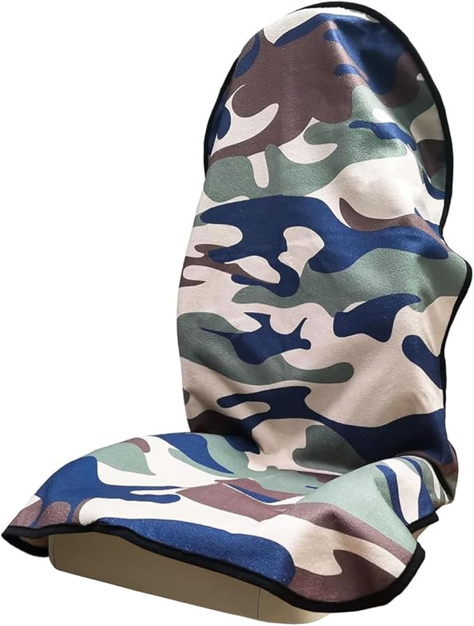 Car Seat Covers 1 Pack Waterproof Towel Car Seat Cover Universal Fit for Most Trucks SUV Fitness Athletes Pets Gym and Water Sport，Camouflage