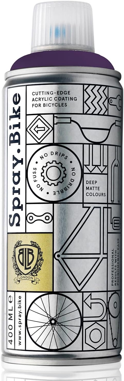 Spray.Bike Spray Paint | Designed Mainly for Bicycles | Multi-Use Acrylic Spray Paint for Metal, Plastic | High Coverage Bike Paint, 400ml, Elderberry