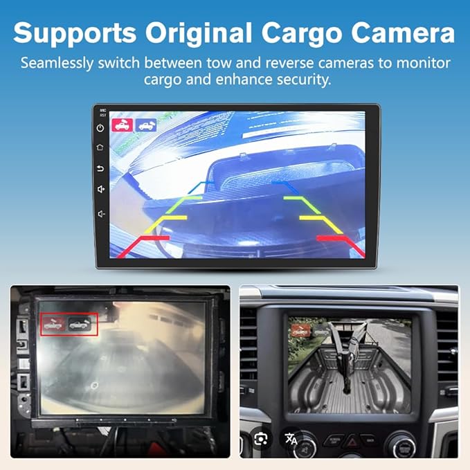 Junsun 5G WiFi Car Stereo for Dodge Ram 1500 2500 3500 2013-2019, Wireless CarPlay/Android Auto,9" HD IPS Display Support Cargo Rearview GPS DSP RDS BT AM/FM Auto AC 2GB+32GB ROM