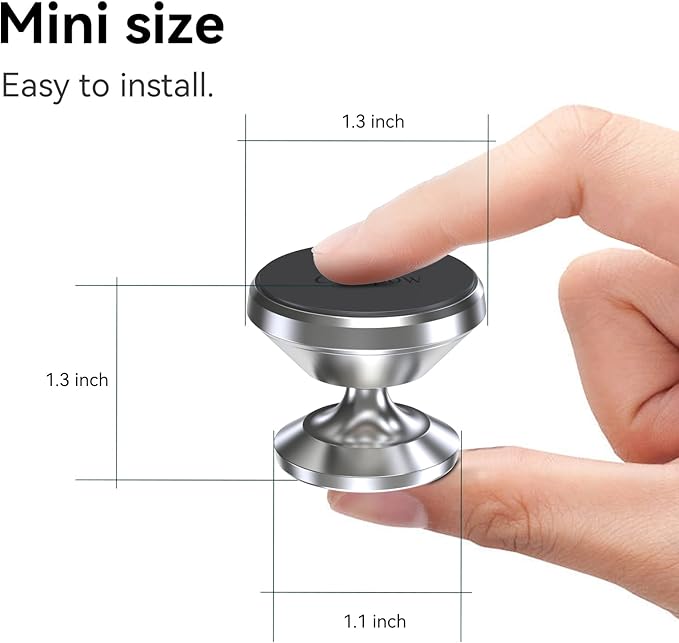 Coolpow【2 Packs 】Magnetic Phone Holder for car【Strong Magnet】phone holders for your car phone holder Mount for Car【4 Metal Plate】Universal Dash cell phone car mount for iphone Samsung car accessories