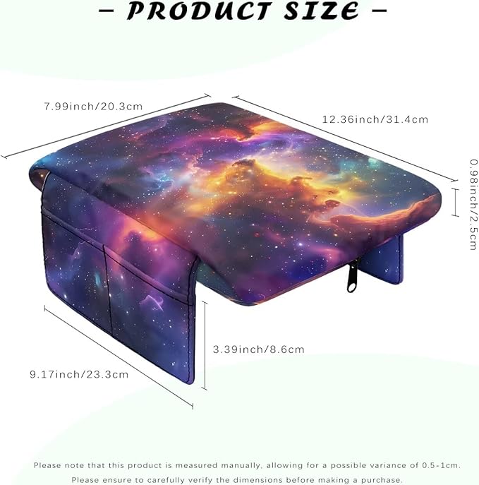 Arm Rest Cover for Car, Starry Sky Armrest Seat Box Cover Car Armrest Protector, Fashion Car Decor Accessories for Most Cars, Vehicles, SUVs