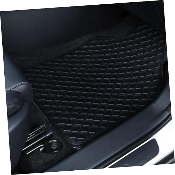 HEMOTON 4pcs Waterproof Car Floor Mats Set, Pu Leather Anti-Slip Front and Rear Foot Mats, Universal Fit Vehicle Carpet Protector for Cars and Suvs