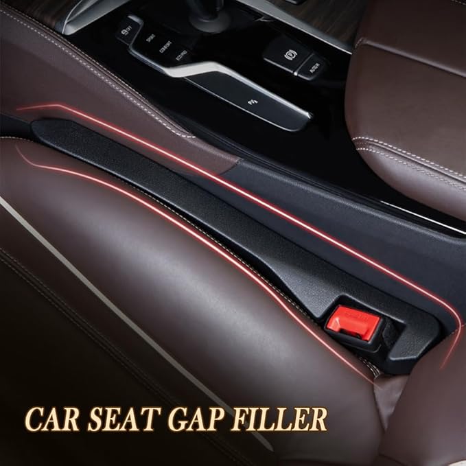 Car Seat Gap Filler 2 Pack - One Second Embedded Car Seat Crack Gap Filler for Holding Water Cup/Phone/Key - Car Inserts Between Seats