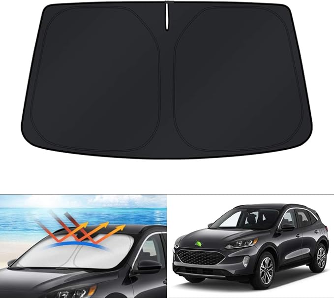 KUST Windshield Sun Shade for 2020-2025 2026 Ford Escape Accessories Custom Fit Window Shade Sun Visor Protector Foldable Blocks UV Rays Keep Car Cooler