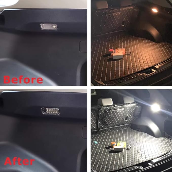 iJDMTOY Super Bright 2W High Power Xenon White Full LED Trunk Cargo Area Light w/Switch Compatible with Lexus, Compatible with Toyota, Powered by 18-SMD LED Diodes